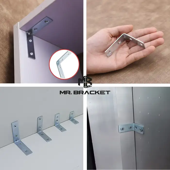 Toptan 300 ad. - 16x35x35mm L Demir Gönye Köşebent - Mobilya Dolap Köşe Birleştirme Bağlantı Aparatı