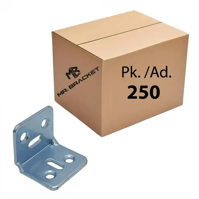 Toptan 250 ad. - 30x25x25mm L Demir Gönye Köşebent - Mobilya Dolap Köşe Birleştirme Bağlantı Aparatı