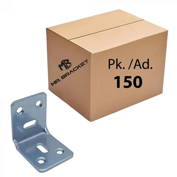 Toptan 150 ad. - 30x35x35mm L Demir Gönye Köşebent - Mobilya Dolap Köşe Birleştirme Bağlantı Aparatı