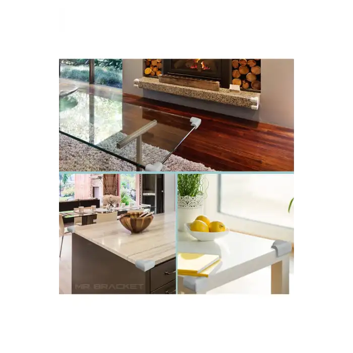 4 ad. Hazır Yapışkanlı Gri Kalın Kauçuk Yumuşak Bebek Köşe Koruyucu Sünger Bant Masa Kenar Koruma