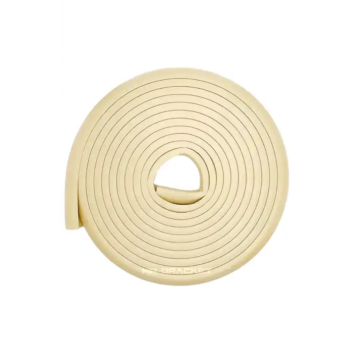 2 m. Hazır Yapışkanlı Krem Yumuşak Kauçuk Bebek Kenar Koruyucu Kalın Form- Masa Köşe Koruma Güvenlik