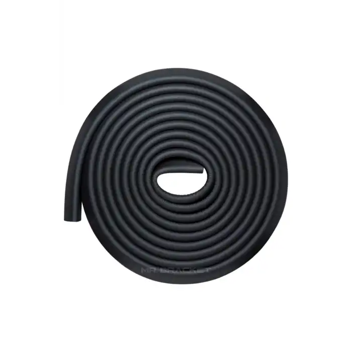 2 metre Hazır Yapışkanlı Siyah Kauçuk Bebek Kenar Koruyucu Kalın Form - Sehpa Masa Köşe Çocuk Koruma