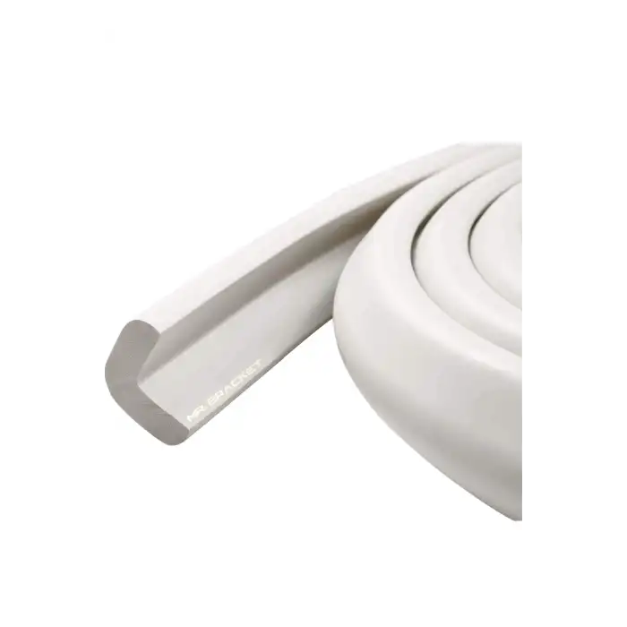 2 m. Hazır Yapışkanlı Beyaz Bebek Kauçuk Kenar Koruyucu Kalın Form - Mobilya Masa Köşe Çocuk Koruma