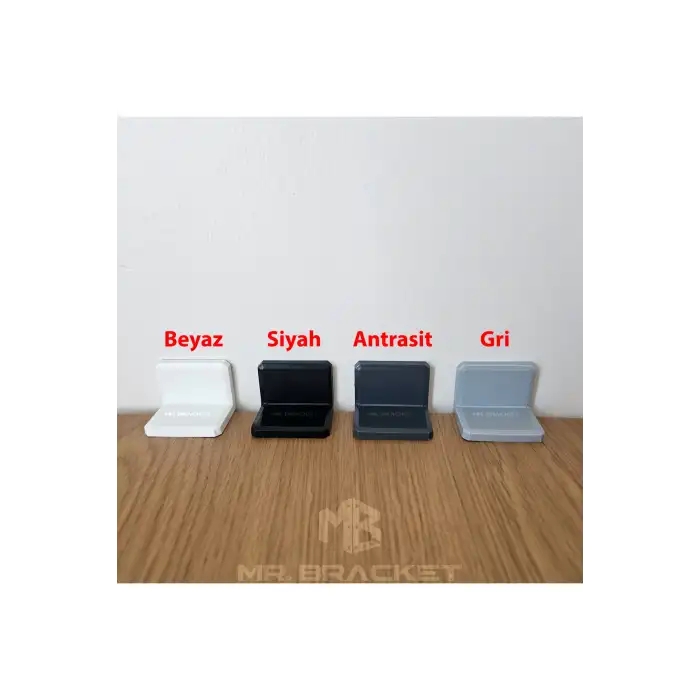 4lü Siyah Dekoratif Gizli L Demir Gönye Köşebent 30x25x25mm- Mobilya Dolap Raf Kitaplık Birleştirme