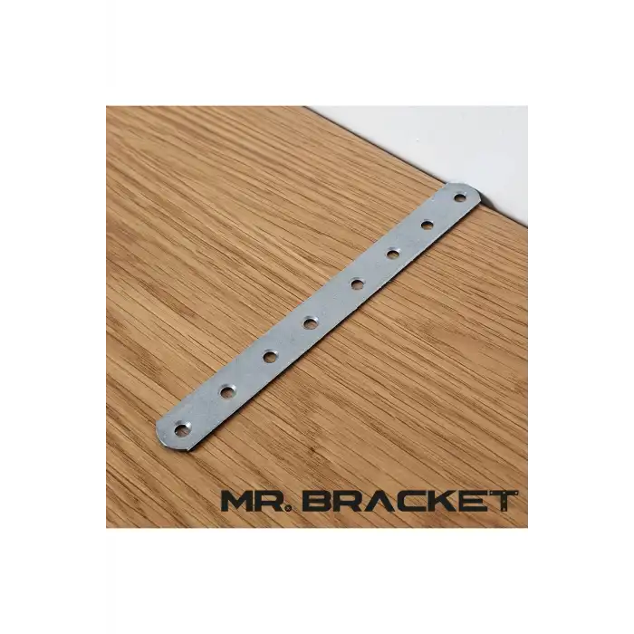 10 ad. Düz Lama Gönye Köşe Bağlantı Demiri 1.5x16cm - Mobilya Raf Masa Sabitleme Birleştirme Aparatı