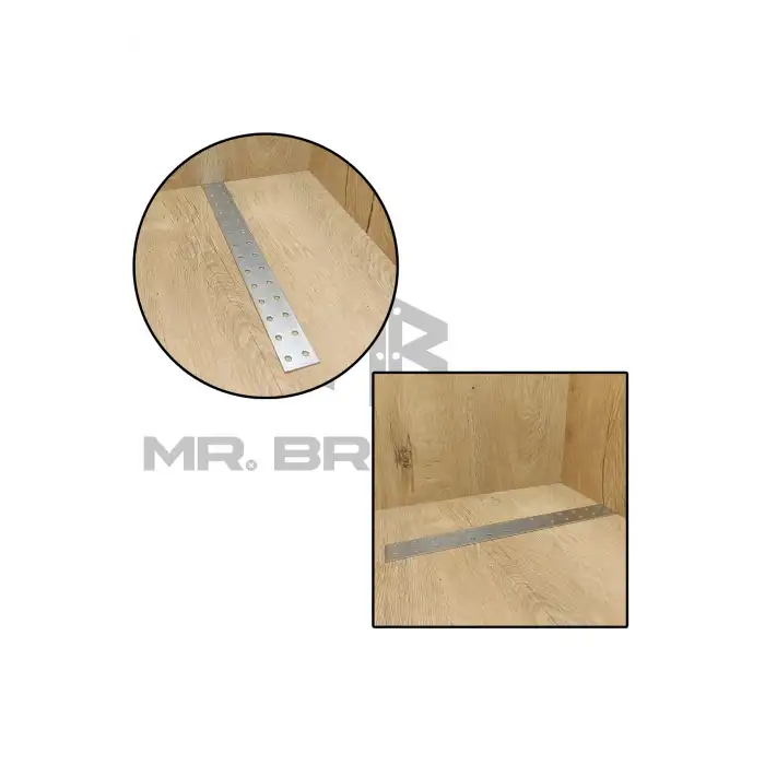 2 ad. Uzun Düz Lama Gönye Köşe Bağlantı Demiri 3x28cm - Çekmece Raf Sabitleme Birleştirme Aparatı