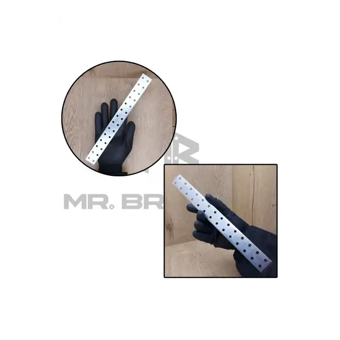 2 ad. Uzun Düz Lama Gönye Köşe Bağlantı Demiri 3x28cm - Çekmece Raf Sabitleme Birleştirme Aparatı