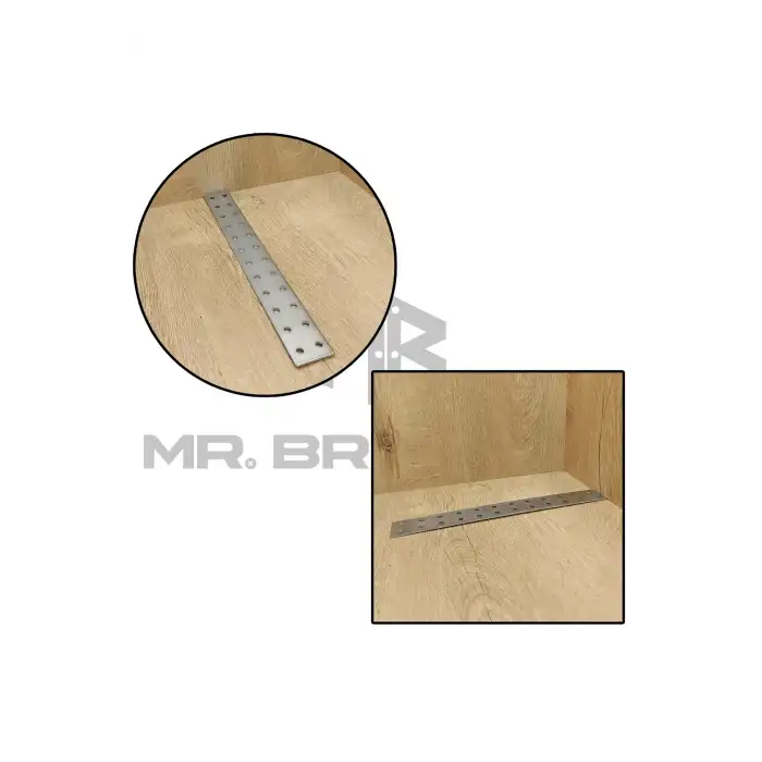 2 ad. Düz Lama Gönye Köşe Bağlantı Demiri 3x24cm - Mobilya Dolap Masa Sabitleme Birleştirme Aparatı