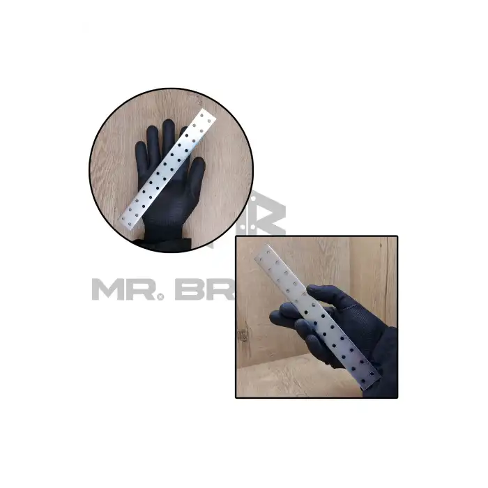 2 ad. Düz Lama Gönye Köşe Bağlantı Demiri 3x24cm - Mobilya Dolap Masa Sabitleme Birleştirme Aparatı