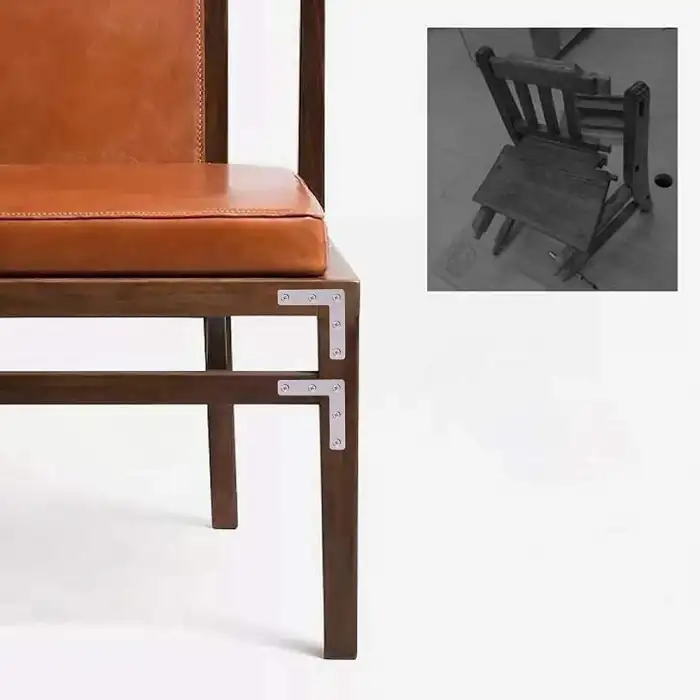 8 Ad. Sac Gönye Düz Gönye Köşe Bağlantı Demiri 10cm - Çerçeve Sandalye Masa Sehpa Tamir Birleştirme