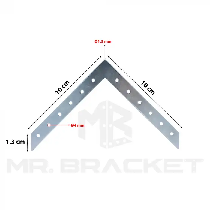 8 Ad. Sac Gönye Düz Gönye Köşe Bağlantı Demiri 10cm - Çerçeve Sandalye Masa Sehpa Tamir Birleştirme