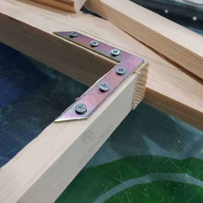 8 Ad. Sac Gönye Düz Gönye Köşe Bağlantı Demiri 8 Cm - Çerçeve Sandalye Masa Sehpa Tamir Birleştirme