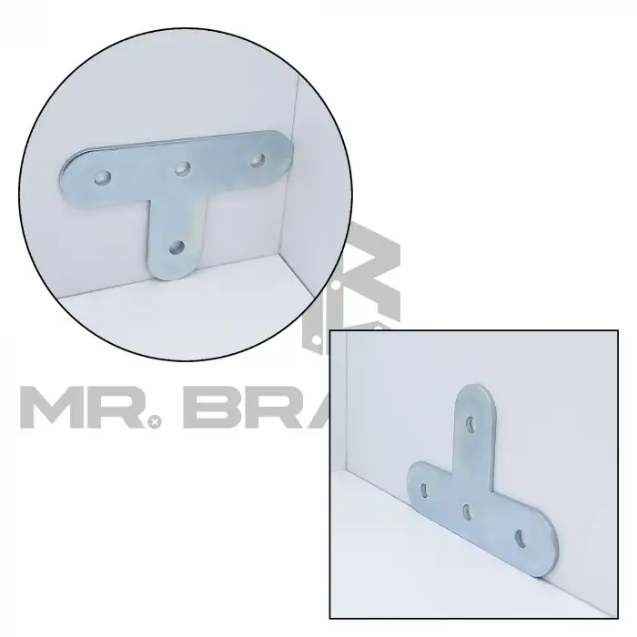 8 ad. T Demir Gönye Köşebent 15x40x60mm - Mobilya Dolap Masa Sandalye Te Köşe Bağlantı Birleştirme