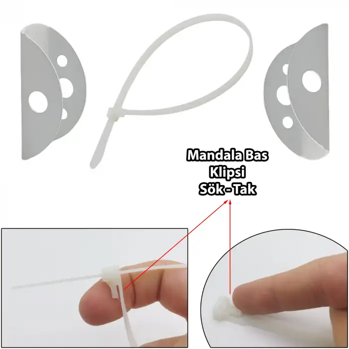 Ayarlı Klipsli Duvara Eşya Sabitleme Kiti - Mobilya Devrilme Önleyici Kitaplık Şifonyer Sabitleyici