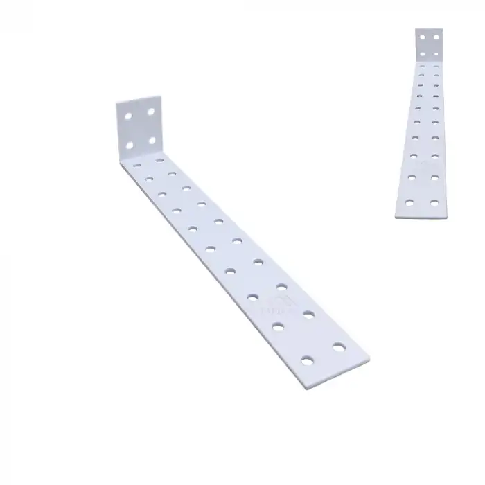 30x40x200 mm - Beyaz Dekoratif Dolap Sabitleme Aparatı Çelik - Mobilya Sabitleyici Kit - Duvara Eşya Sabitleme Demiri