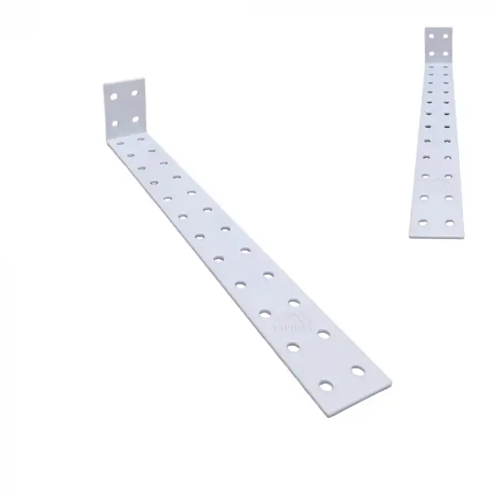 30x40x240 mm - Beyaz Dekoratif Dolap Sabitleme Aparatı Çelik - Mobilya Sabitleyici Kit - Duvara Eşya Sabitleme Demiri