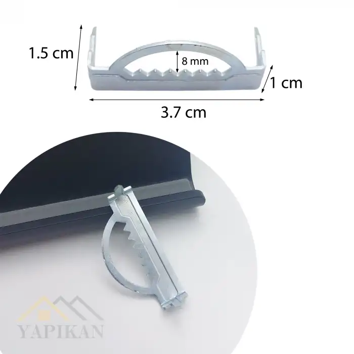 D Tip Çivili Timsah Askı - Tablo Asma Aparatı - Resim Fotoğraf Duvara Askı Demiri