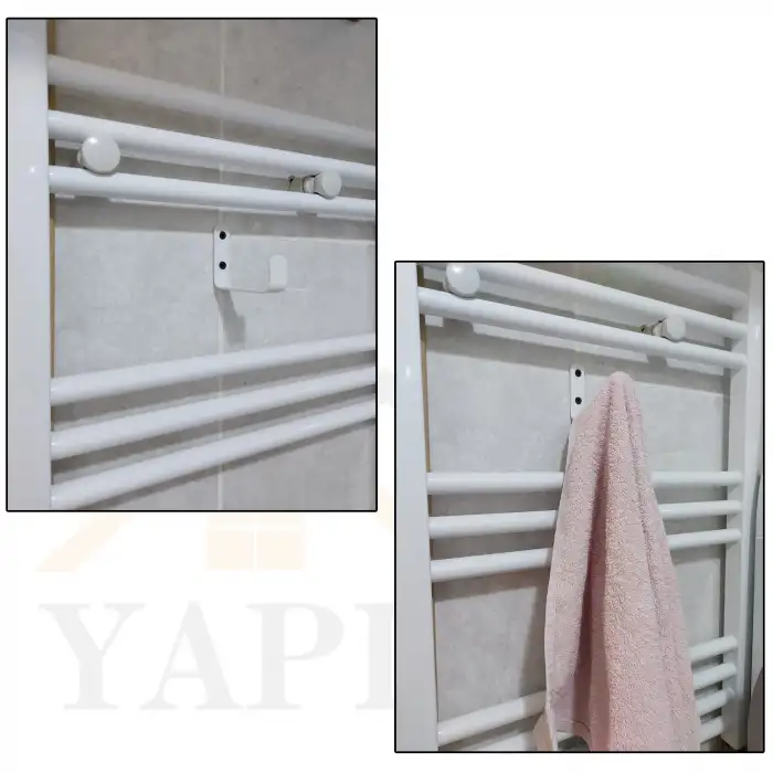 Geniş Askı 80mm Çelik Beyaz