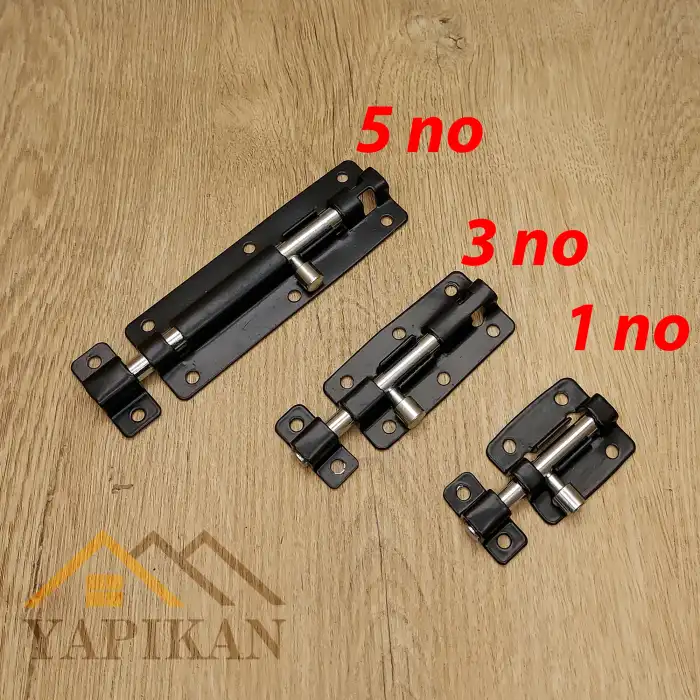 Dekoratif Mavzer Sürgü No: 3 Çelik - Siyah