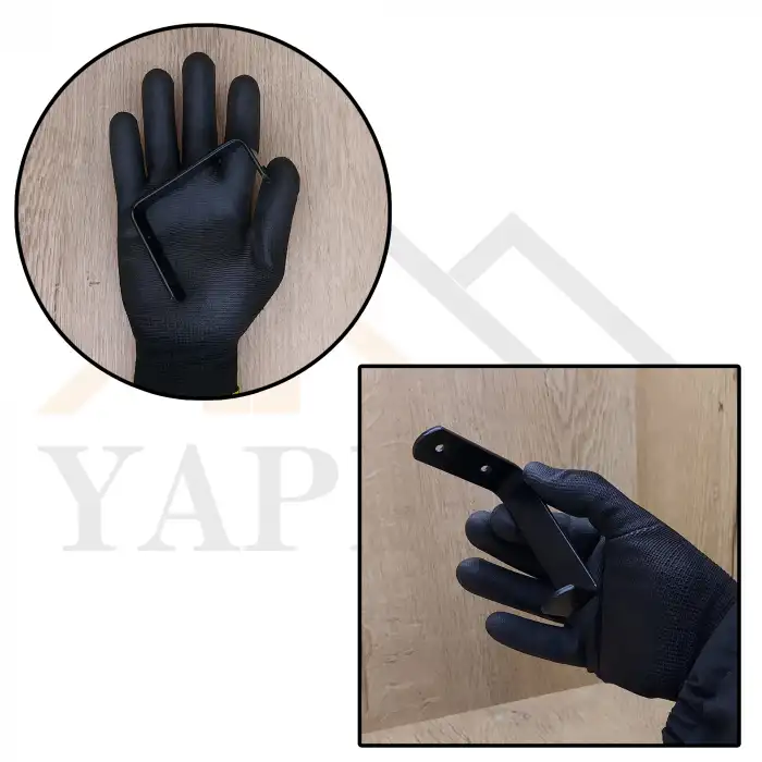 Geniş Askı 80mm Çelik Siyah