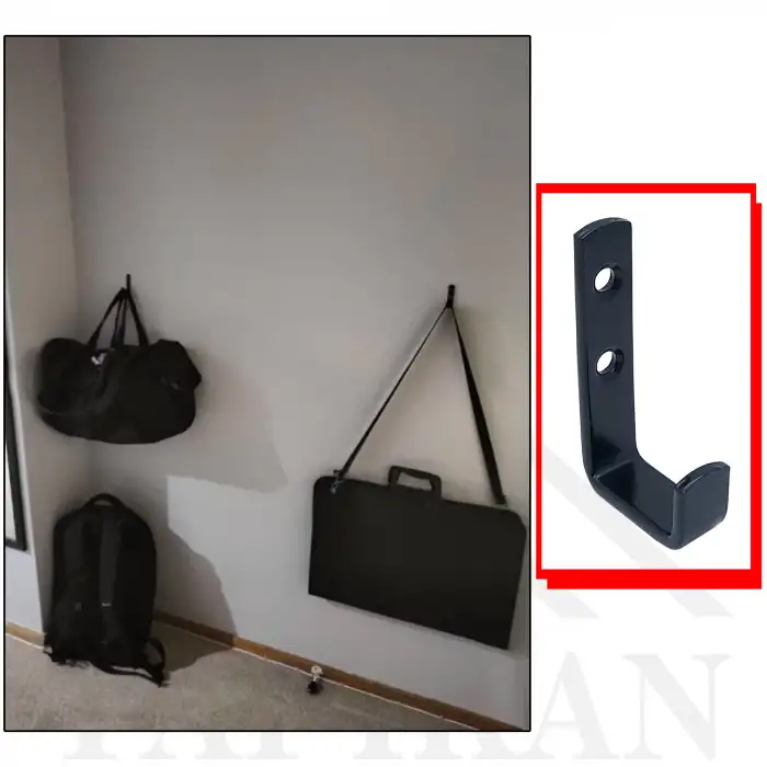 L Tek Askı Çelik Siyah