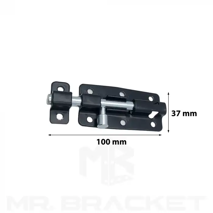 Dekoratif Siyah Mavzer Sürgü No: 3 Çelik - Kapı Arkası Pencere Dolap Kapak Çekmece Sürgüsü Kilit