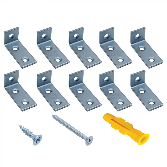 16x35x15 mm - Deprem Güvenliği Dolap Sabitleme Aparatı Seti - Mobilya Portmanto Gardırop Duvara Sabitleyici Aparat