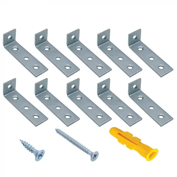16x55x15 mm - Deprem Güvenliği Dolap Sabitleme Aparatı Seti - Mobilya Portmanto Gardırop Duvara Sabitleyici Aparat