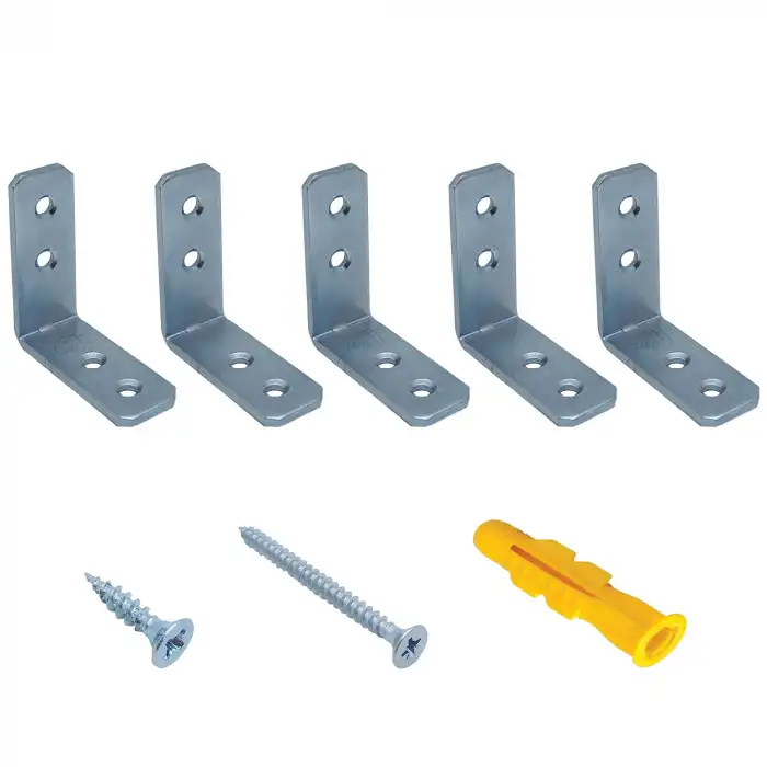 18x45x45 mm - Deprem Güvenliği Dolap Sabitleme Aparatı Seti - Mobilya Portmanto Gardırop Duvara Sabitleyici Aparat