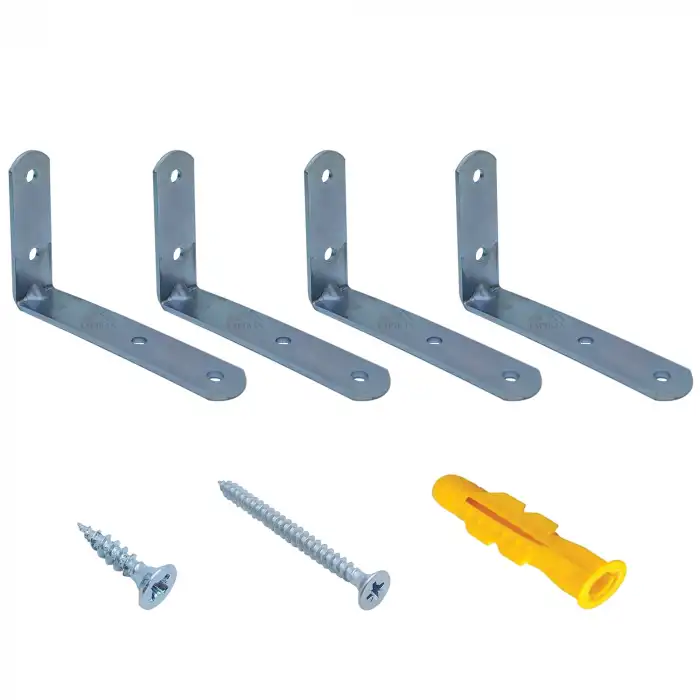 20x60x100 mm - Deprem Güvenliği Dolap Sabitleme Aparatı Seti - Mobilya Portmanto Gardırop Duvara Sabitleyici Aparat
