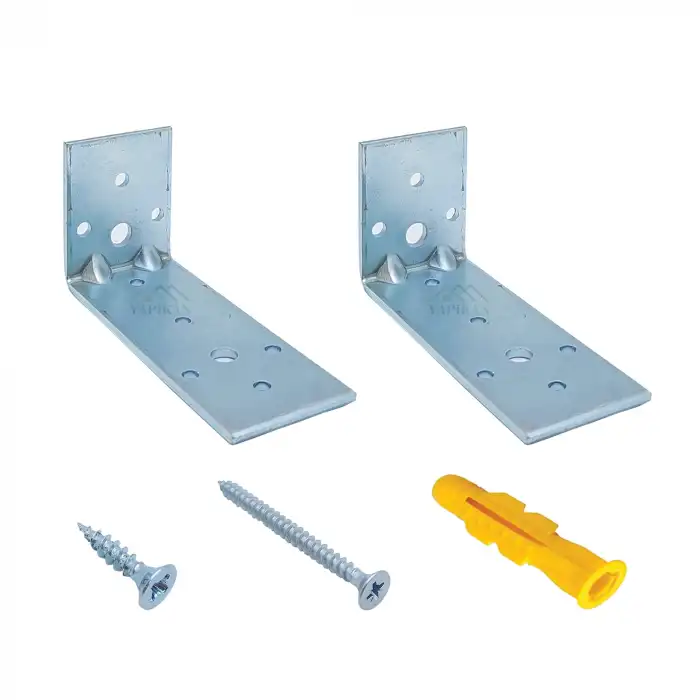 40x50x100 mm - Deprem Güvenliği Dolap Sabitleme Aparatı Seti - Mobilya Portmanto Gardırop Duvara Sabitleyici Aparat