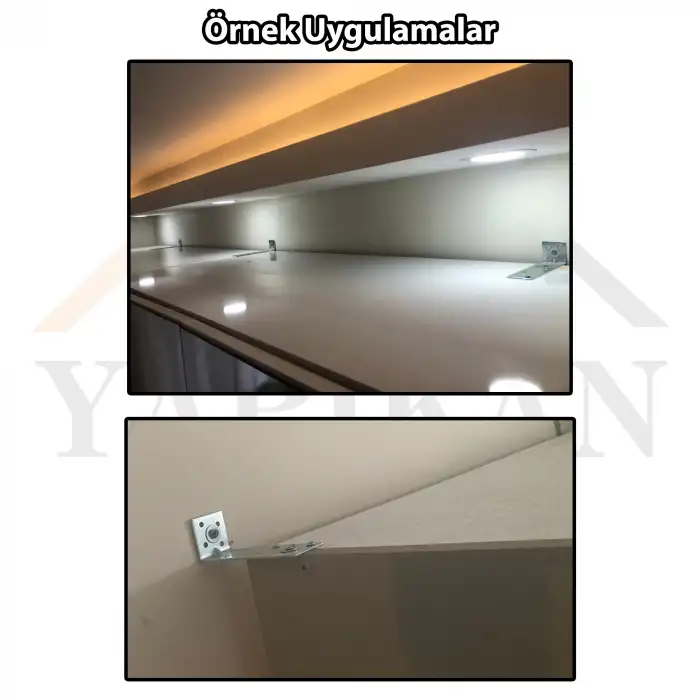 60x50x100 mm - Deprem Güvenliği Dolap Sabitleme Aparatı Seti - Mobilya Portmanto Gardırop Duvara Sabitleyici Aparat