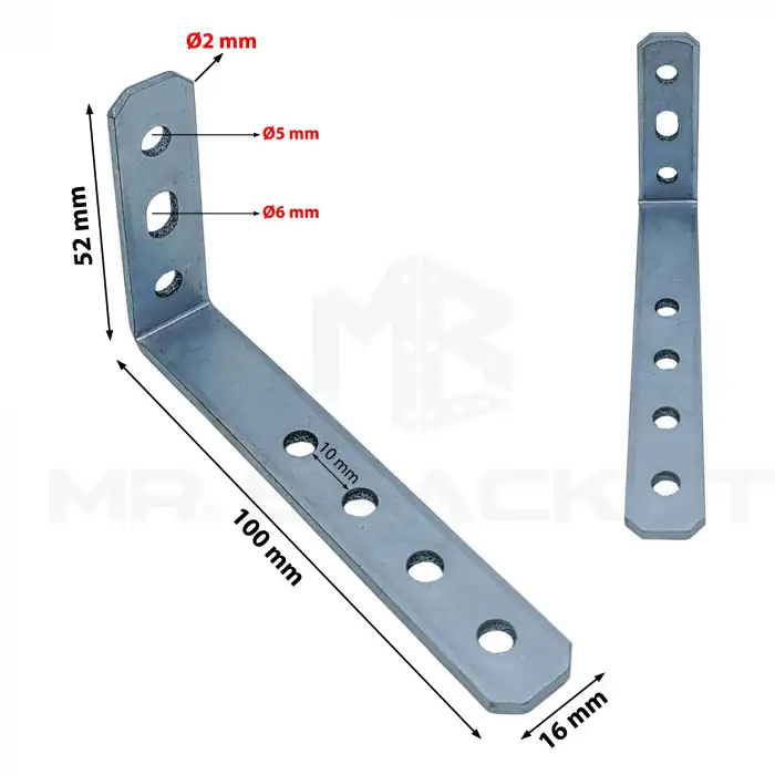 Deprem Güvenliği Dolap Sabitleme Seti 16x52x100mm - Mobilya Gardırop Eşya Duvara Sabitleyici Aparatı