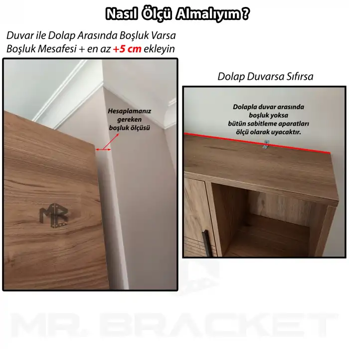 Deprem Güvenliği Dolap Sabitleme Seti 16x52x100mm - Mobilya Gardırop Eşya Duvara Sabitleyici Aparatı