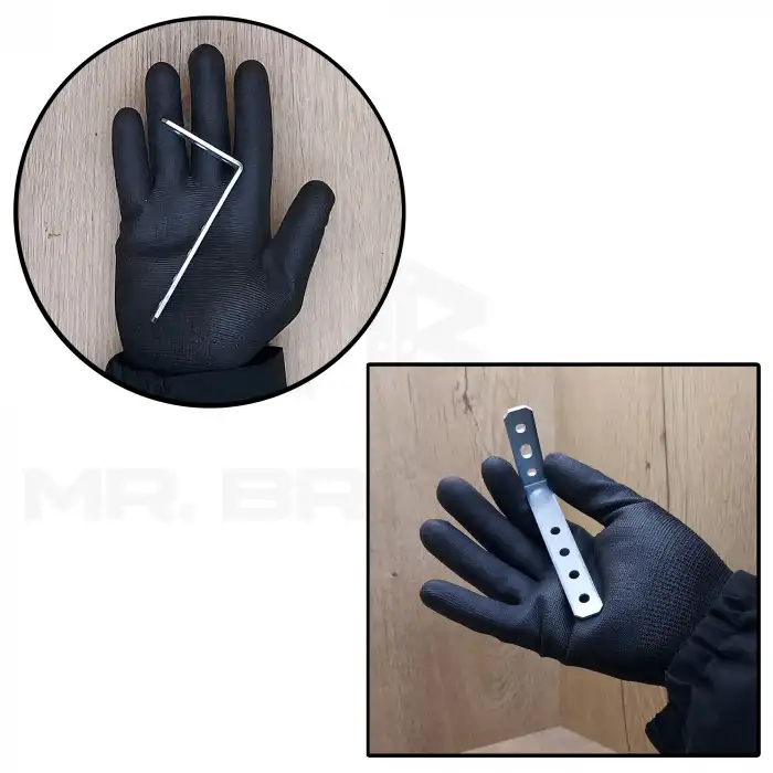 Deprem Güvenliği Dolap Sabitleme Seti 16x52x100mm - Mobilya Gardırop Eşya Duvara Sabitleyici Aparatı