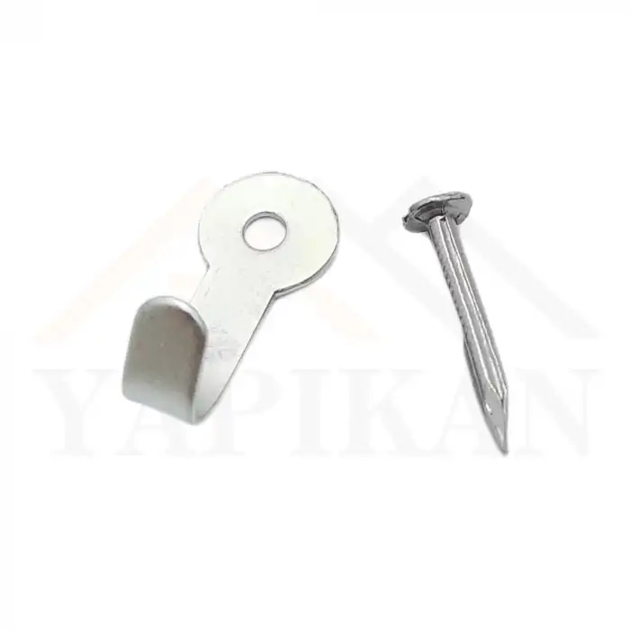 Duvar Tip Tablo Askı Kancası - Beton Çivili Çerçeve Asma Aparatı - Resim Fotoğraf Duvara Askı Demiri