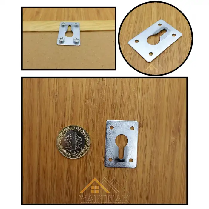 Gizli Çerçeve Askı Aparatı Büyük - Resim Asma Aparatı Kancası - Tablo Çerçeve Duvara Montaj Askı Demiri
