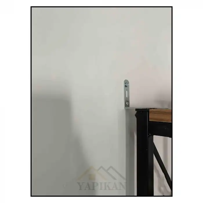 20x60x140 mm - Orta Yük Deprem Dolap Sabitleme Aparatı - Mobilya Gardırop Eşya Duvara Sabitleyici L Demir - (Kod_619)