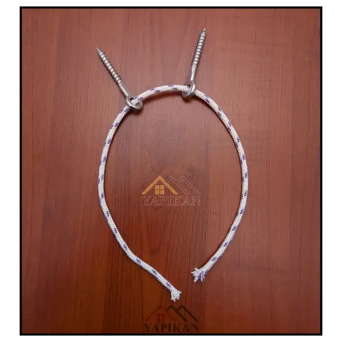 M8 Gözlü Vida - Delikli Kuş Gözü Vida - Yuvarlak Başlıklı Ahşap Duvar Beton Sunta Vidası