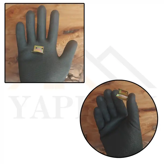 Metal L Ayna Tırnağı - Cam Tutucu Tırnak - Duvara Ayna Sabitleyici Asma Montaj Aparatı