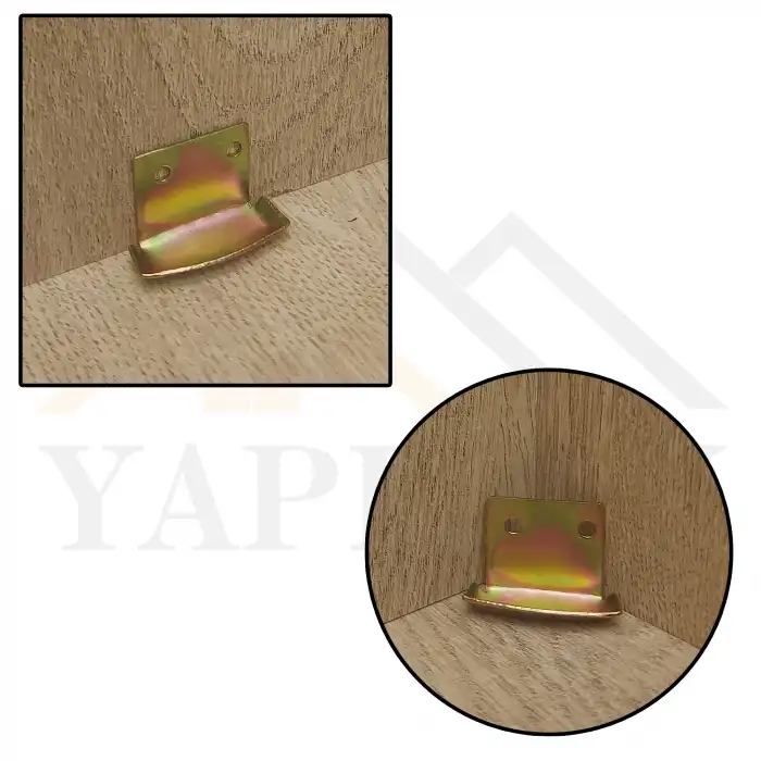 Metal L Ayna Tırnağı - Cam Tutucu Tırnak - Duvara Ayna Sabitleyici Asma Montaj Aparatı