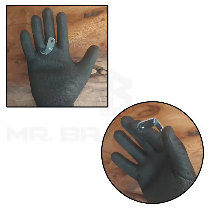 Mr. Bracket 10 ad. L Demir Gönye Köşebent 2.5x2.5cm - Mobilya Köşe Birleştirme Bağlantı Aparatı