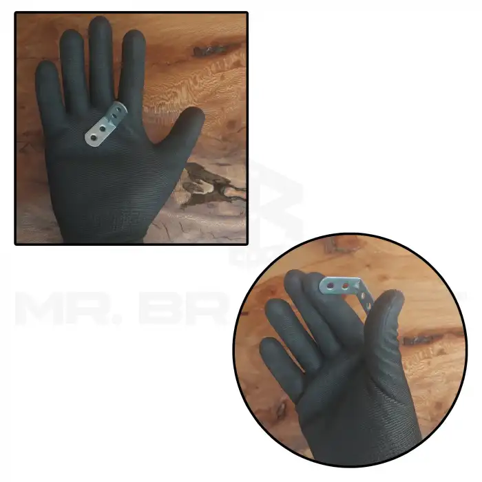 Mr. Bracket 10 ad. L Demir Gönye Köşebent 3x3cm- Mobilya Köşe Sabitleme Birleştirme Bağlantı Aparatı