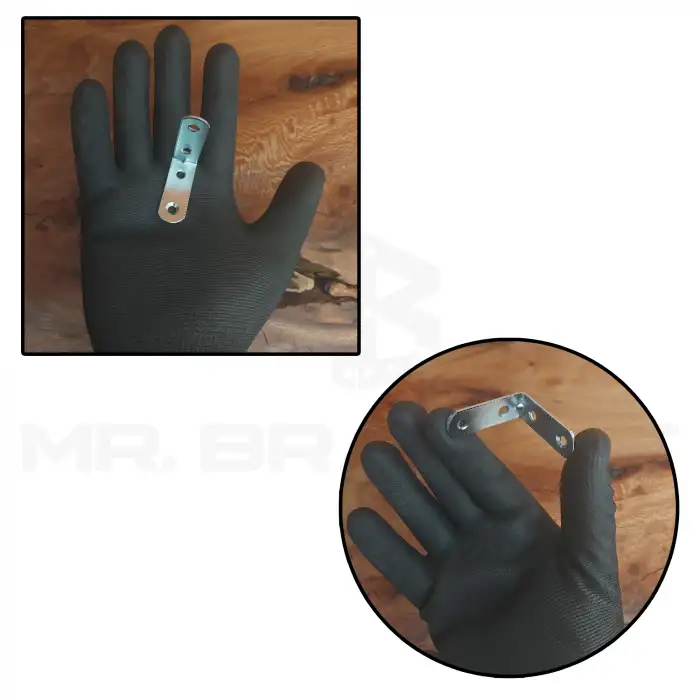 Mr. Bracket 10 ad. L Demir Gönye Köşebent 4x4cm- Mobilya Köşe Sabitleme Birleştirme Bağlantı Aparatı