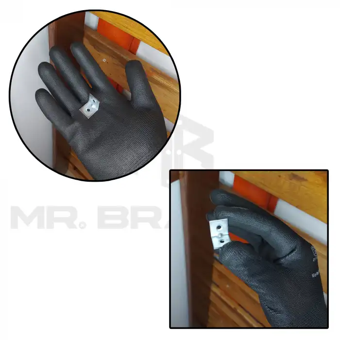 Mr. Bracket 25 ad L Demir Gönye Köşebent 16x16x16mm- Mobilya Dolap Köşe Birleştirme Bağlantı Aparatı