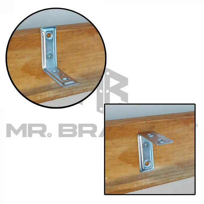 Mr. Bracket 25 ad L Demir Gönye Köşebent 16x40x40mm- Mobilya Dolap Köşe Birleştirme Bağlantı Aparatı