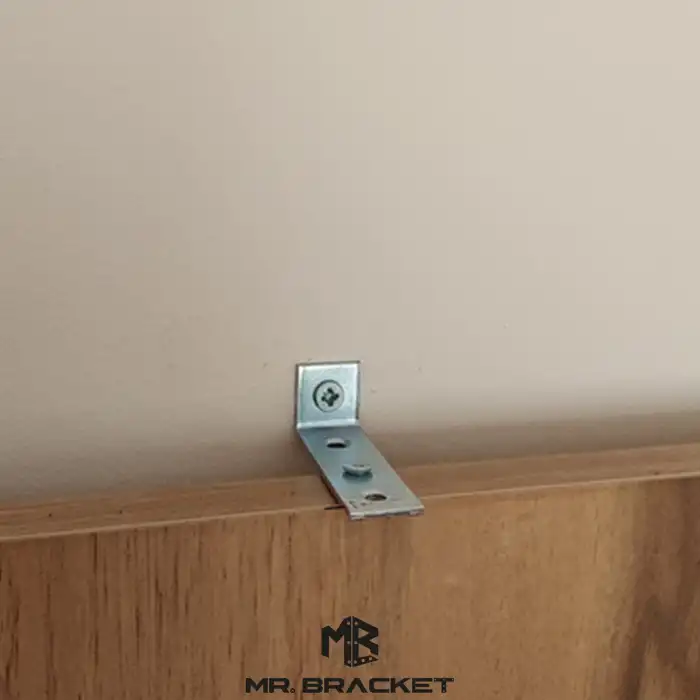 Mr. Bracket 25 ad. L Demir Gönye Köşebent 16x55x15mm - Mobilya Dolap Sabitleme Köşe Bağlantı Aparatı