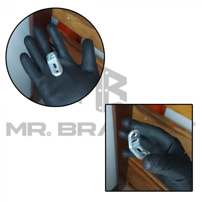 Mr. Bracket 25 ad L Demir Gönye Köşebent 22x30x30mm- Mobilya Dolap Köşe Birleştirme Bağlantı Aparatı