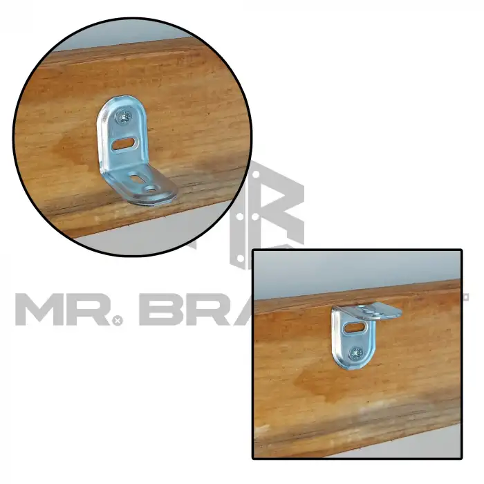 Mr. Bracket 25 ad L Demir Gönye Köşebent 22x30x30mm- Mobilya Dolap Köşe Birleştirme Bağlantı Aparatı