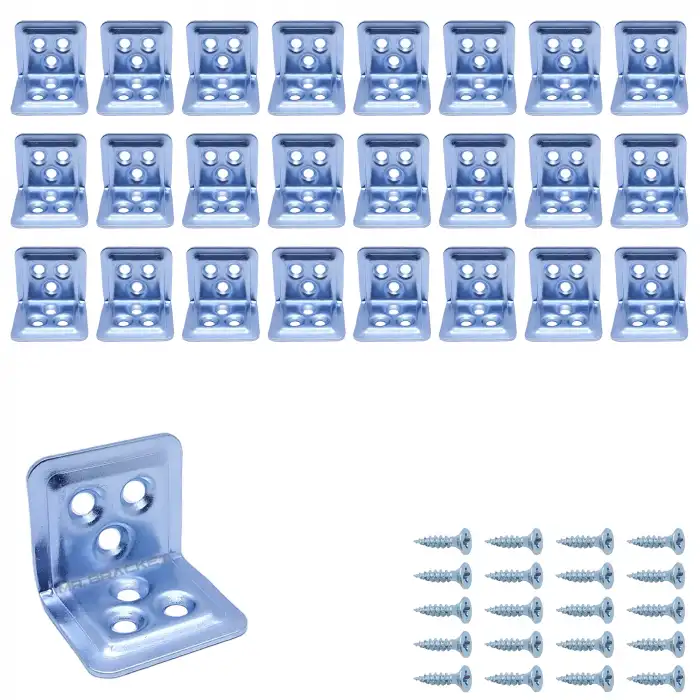 Mr. Bracket 25 ad L Demir Gönye Köşebent 30x25x25mm- Mobilya Dolap Köşe Birleştirme Bağlantı Aparatı